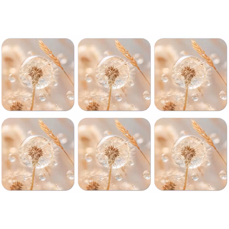 Paardenbloem - Water - Natuur - Stilleven - Modern onderzetter kurk middel -zkaufland3dotto