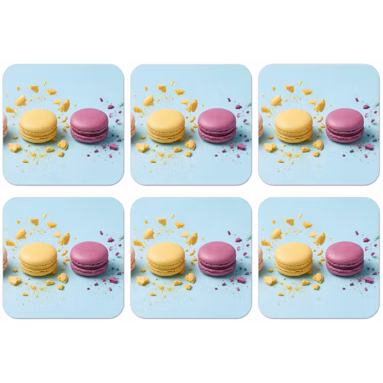 Macarons - Kleurrijk - Pastel onderzetter kurk middel -zkaufland3dotto
