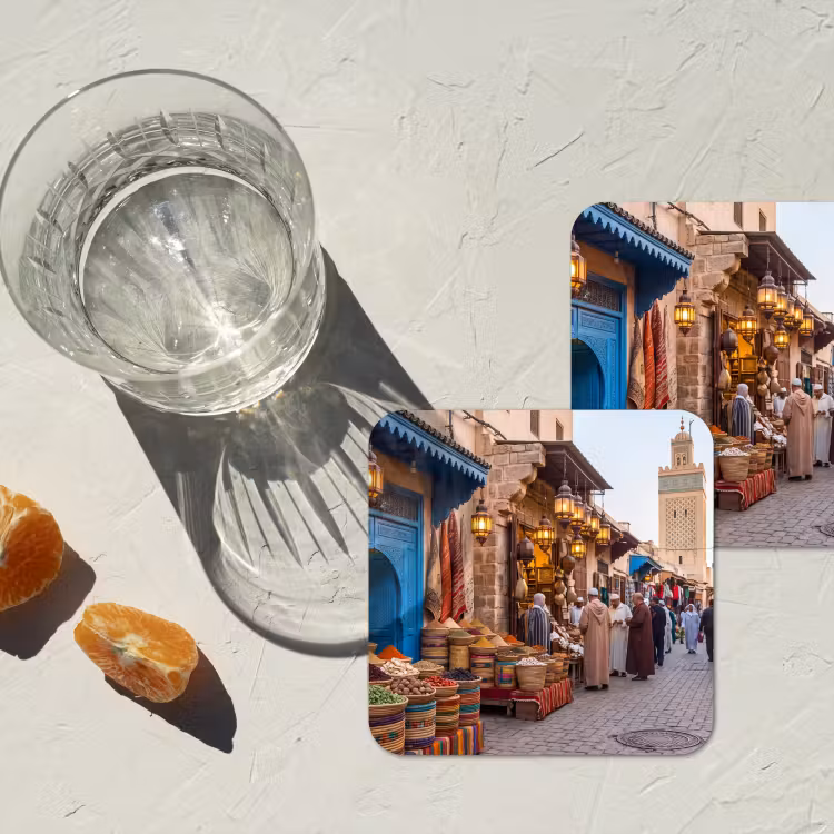 Untersetzer - Markt – Orientalisch – Farbenfroh - Markt - Oosters - Kleurrijk onderzetter kurk middel