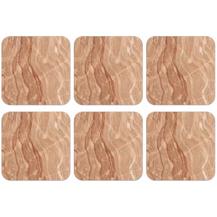 Marmer - Ader - Natuur - Abstract - Beige onderzetter kurk middel -zkaufland3dotto
