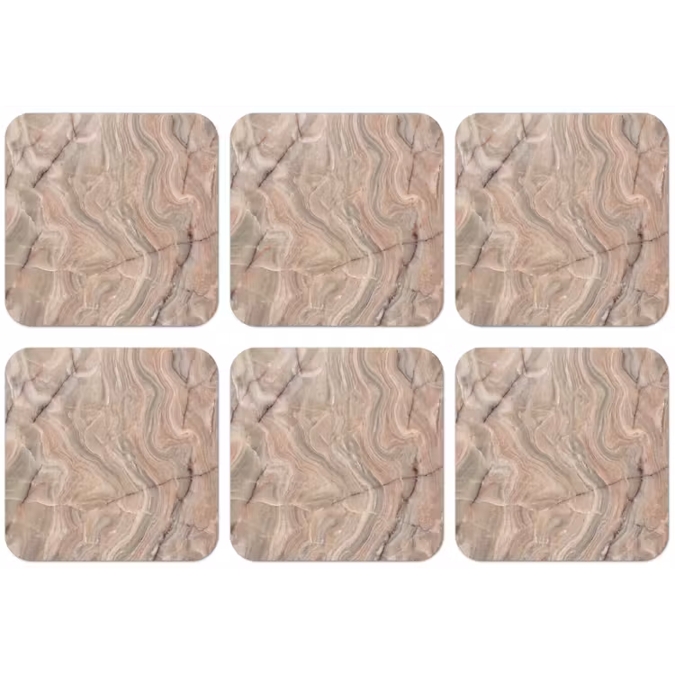 Marmer - Patroon - Abstract - Beige - Groen onderzetter kurk middel -zkaufland3dotto