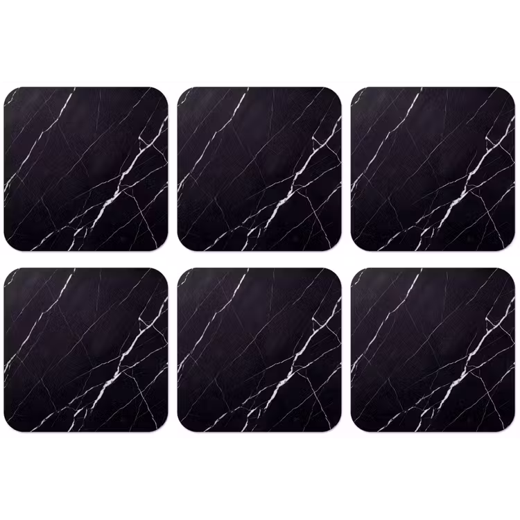 Marmer - Patroon - Abstract - Modern - Zwart onderzetter kurk middel -zkaufland3dotto