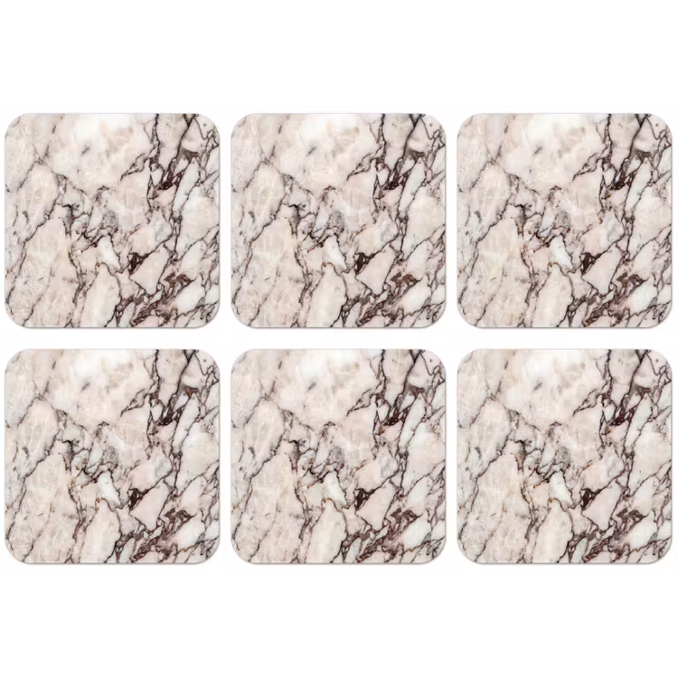 Marmer - Textuur - Abstract - Wit - Bruin onderzetter kurk middel -zkaufland3dotto