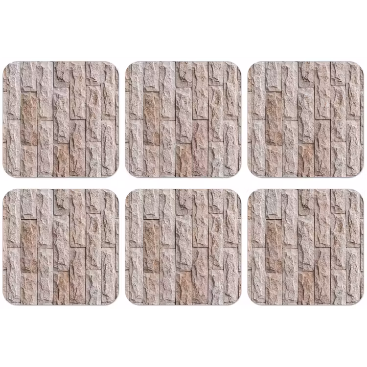 Muur - Steen - Ruw - Beige - Textuur onderzetter kurk middel -zkaufland3dotto
