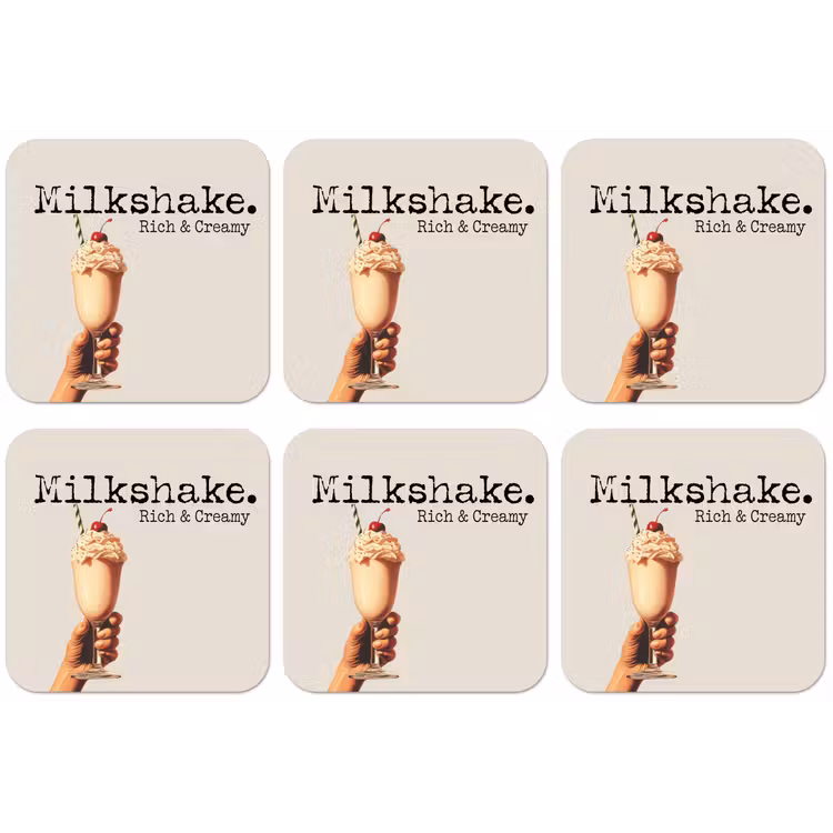 Milkshake - Kers - Rietje onderzetter kurk middel -zkaufland3dotto