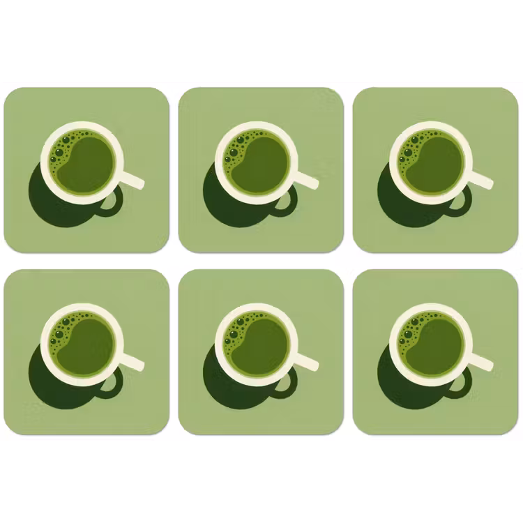 Minimalistisch - Kopjes - Matcha -Groen onderzetter kurk middel -zkaufland3dotto
