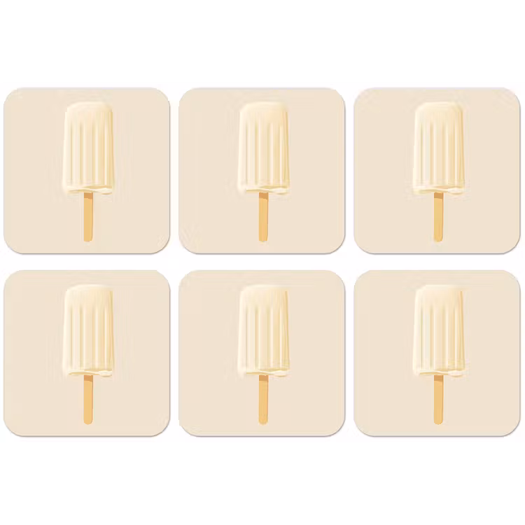 Minimalistisch - Waterijsje - Stokje - Beige onderzetter kurk middel -zkaufland3dotto