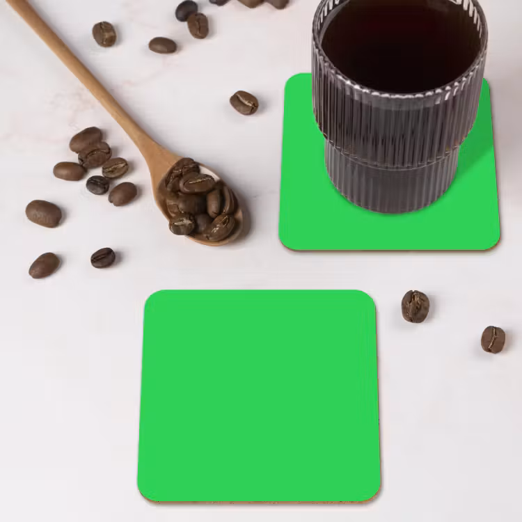Mint - Green - Groen onderzetter kurk middel 366 -sfeer2