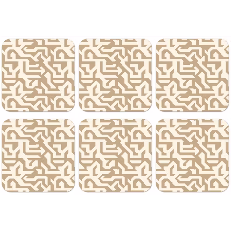 Modern - Abstract - Beige onderzetter kurk middel 366 -zkaufland3dotto