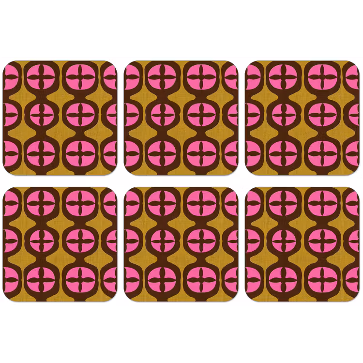 Modern - Patroon - Roze onderzetter kurk middel 366 -zkaufland3dotto
