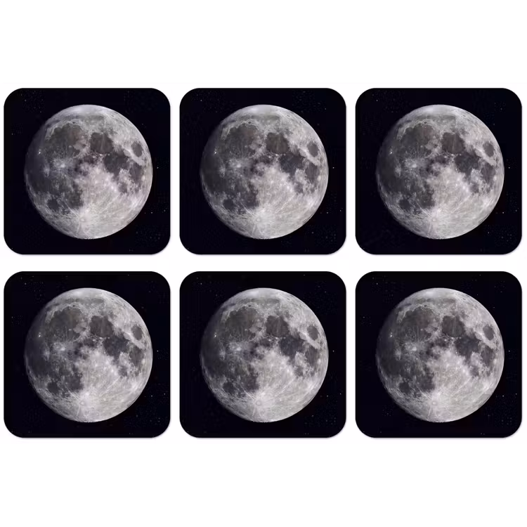 Untersetzer - Mond – Sterne – Weltraum - Maan - Sterren - Ruimte onderzetter kurk middel