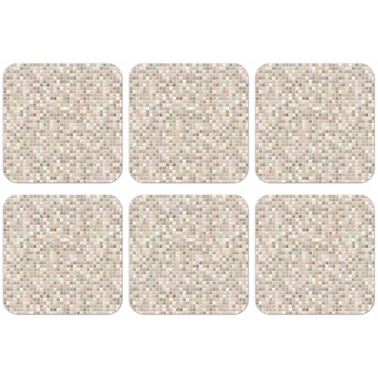 Mozaïek - Patroon- Taupe onderzetter kurk middel 366 -zkaufland3dotto