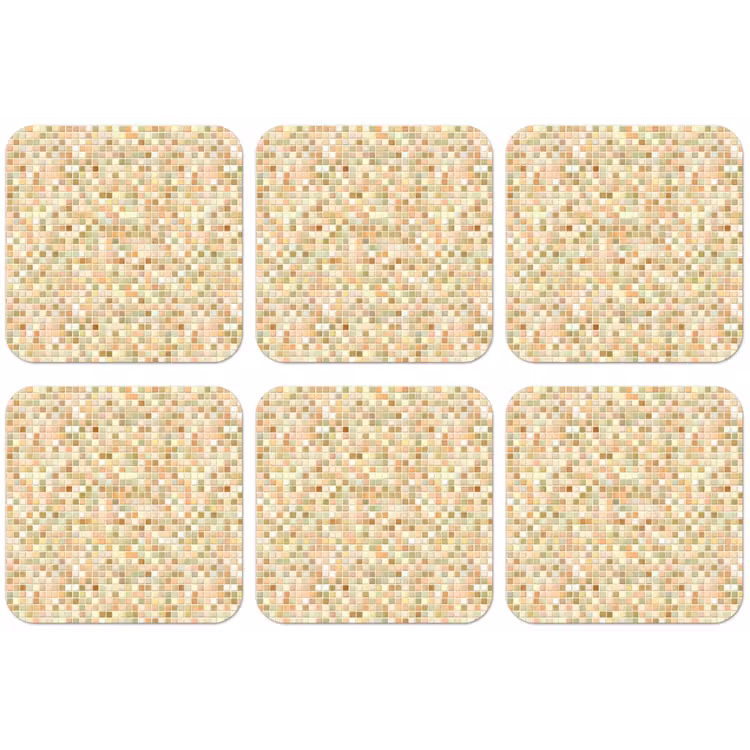 Mozaïek - Patroon - Terracotta onderzetter kurk middel 366 -zkaufland3dotto