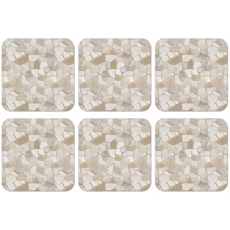 Mozaïek - Stenen - Beige onderzetter kurk middel 366 -zkaufland3dotto