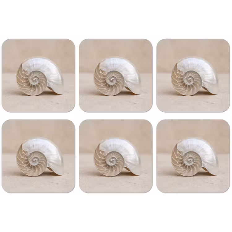 Schelp - Spiraal - Beige onderzetter kurk middel -zkaufland3dotto