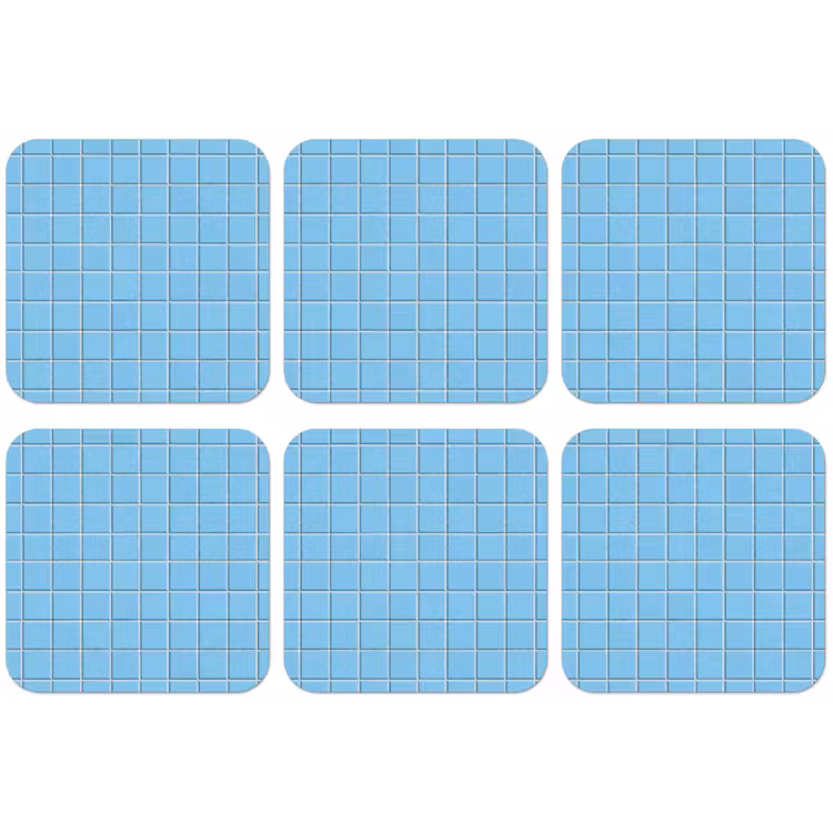 Patroon - Tegel - Pastel - Blauw onderzetter kurk middel 366 -zkaufland3dotto