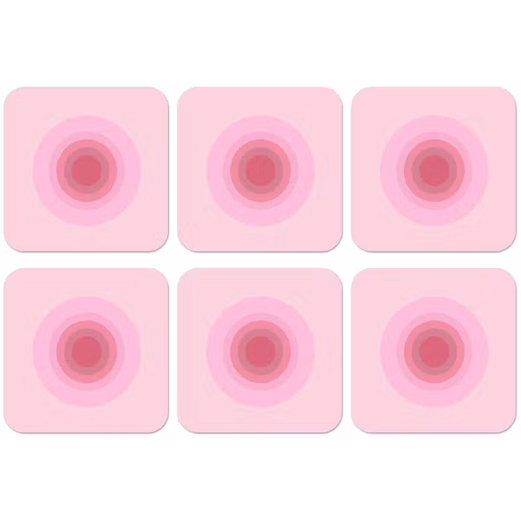 Patroon - Cirkels - Abstract - Roze - Modern onderzetter kurk middel -zkaufland3dotto