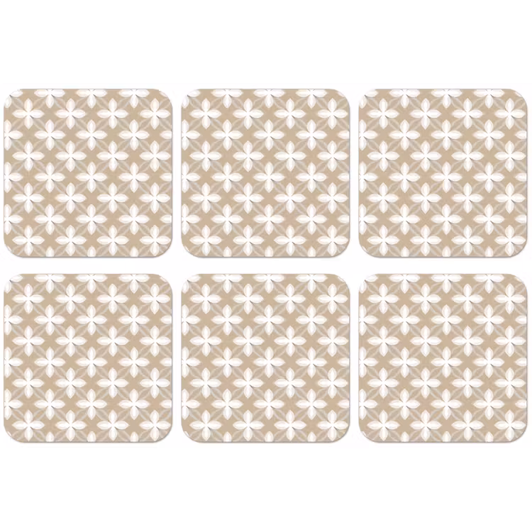 Patroon - Symmetrisch - Beige onderzetter kurk middel 366 -zkaufland3dotto