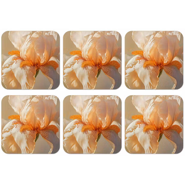 Close up - Oranje - Iris onderzetter kurk middel -zkaufland3dotto