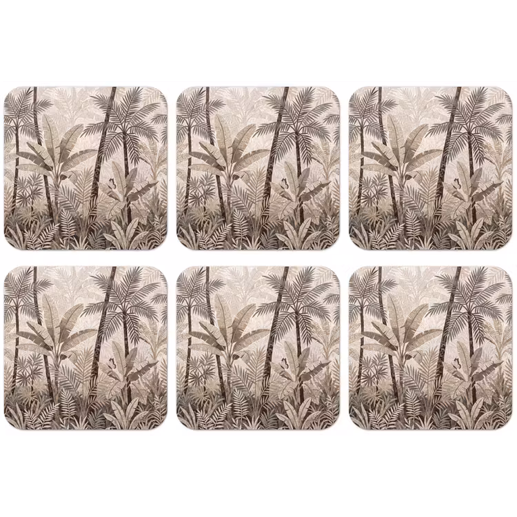 Natuur - Bladeren - Landschap - Mozaïek - Beige onderzetter kurk middel -zkaufland3dotto