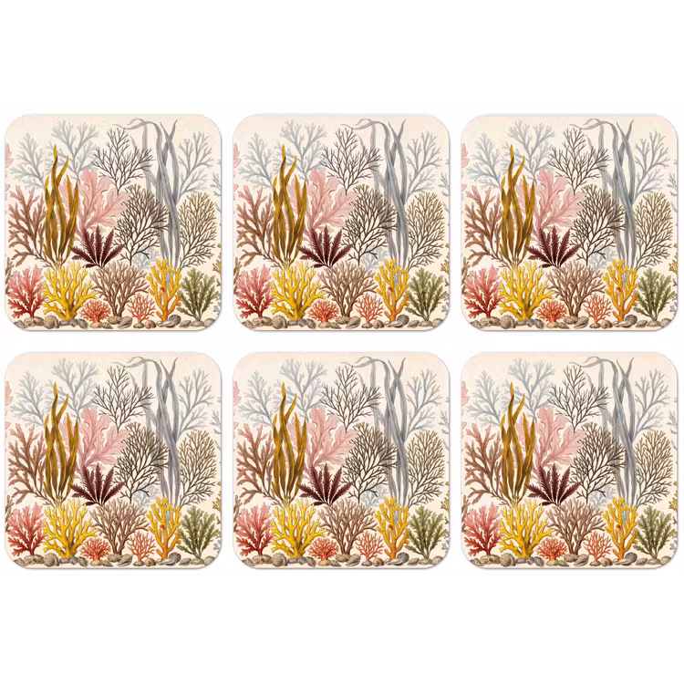 Natuur - Onderwater - Botanisch - Vintage - Kleurrijk onderzetter kurk middel -zkaufland3dotto
