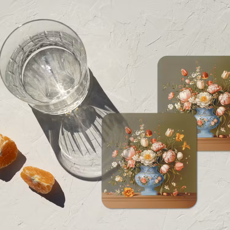 Neutral - Bloemen - Boeket - Vaas onderzetter kurk middel -sfeer4
