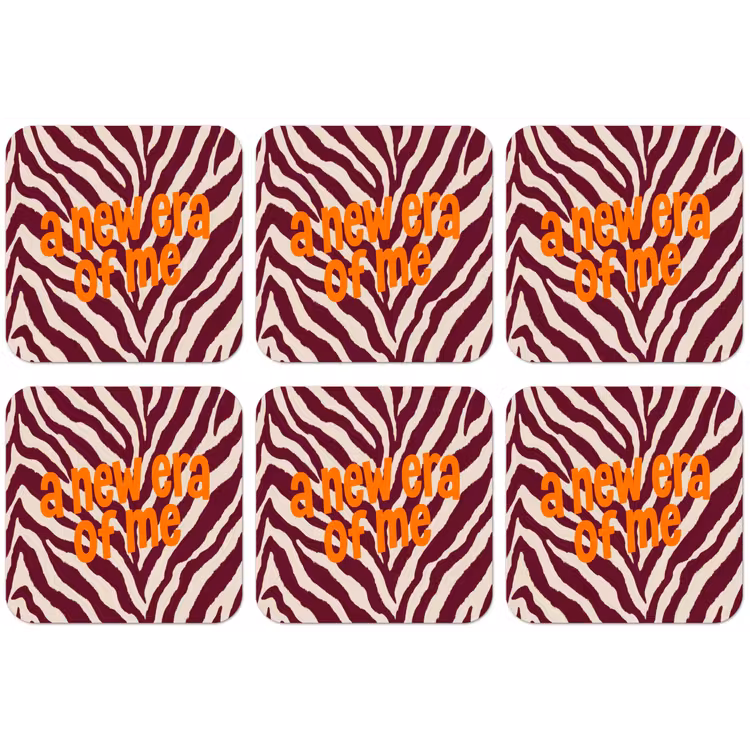 New era - Bordeaux - Zebraprint onderzetter kurk middel -zkaufland3dotto
