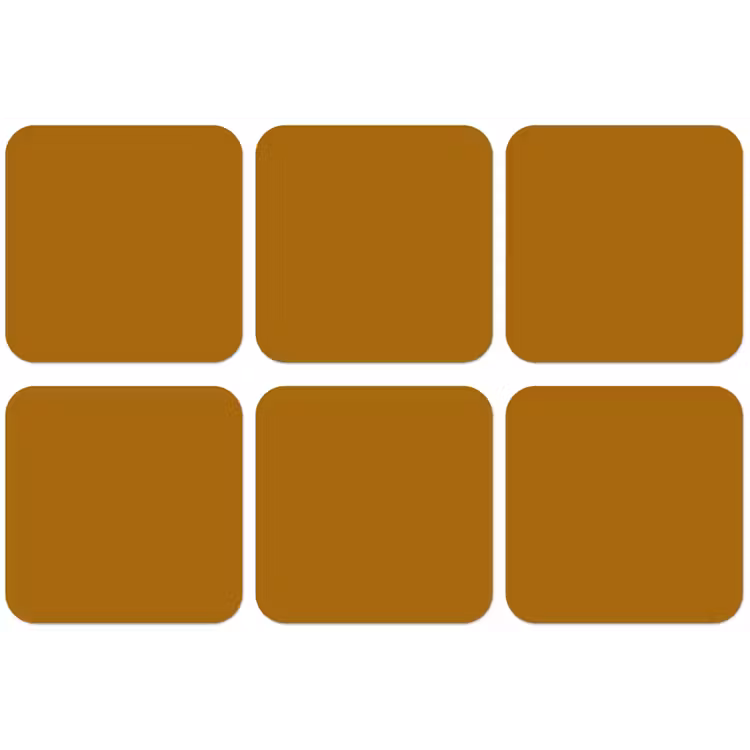 Ocre - Gold - Geel onderzetter kurk middel 366 -zkaufland3dotto