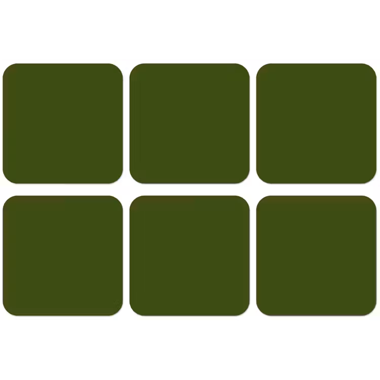 Olive - Drab - Groen onderzetter kurk middel 366 -zkaufland3dotto