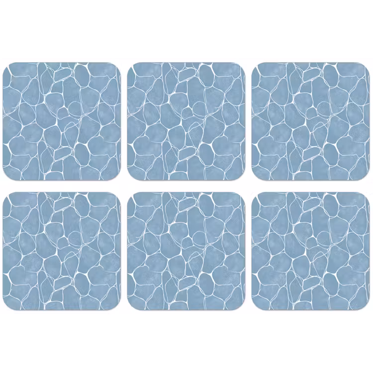 Organisch - Patroon - Blauw onderzetter kurk middel 366 -zkaufland3dotto