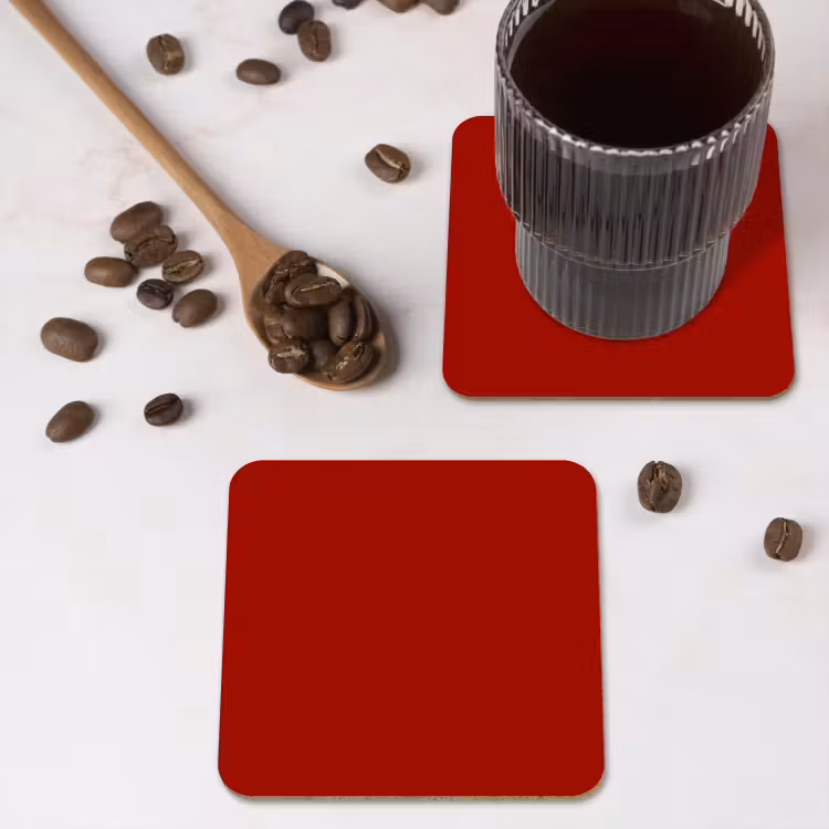 Oxblood - Maroon - Rood onderzetter kurk middel 366 -sfeer2