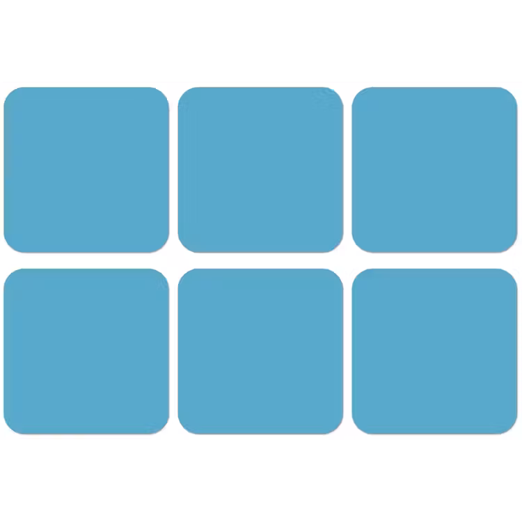 Ocean - Teal - Blauw onderzetter kurk middel 366 -zkaufland3dotto