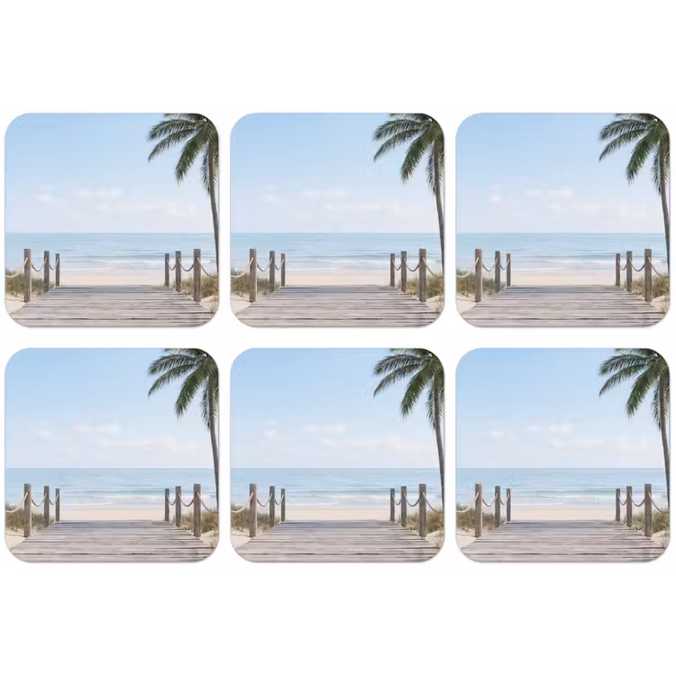 Palmbomen - Pad - Horizon onderzetter kurk middel -zkaufland3dotto
