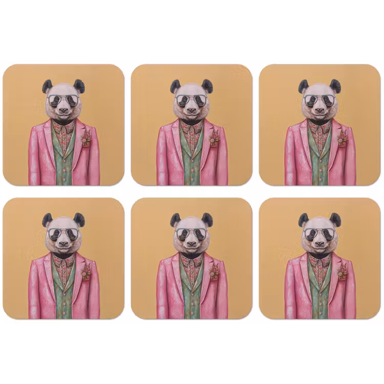 Panda - Pak - Zonnebril - Blauw onderzetter kurk middel -zkaufland3dotto