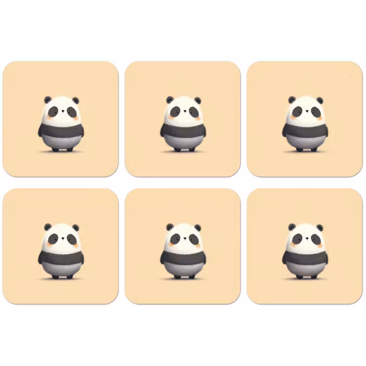 Panda - Beige - Minimalistisch onderzetter kurk middel -zkaufland3dotto