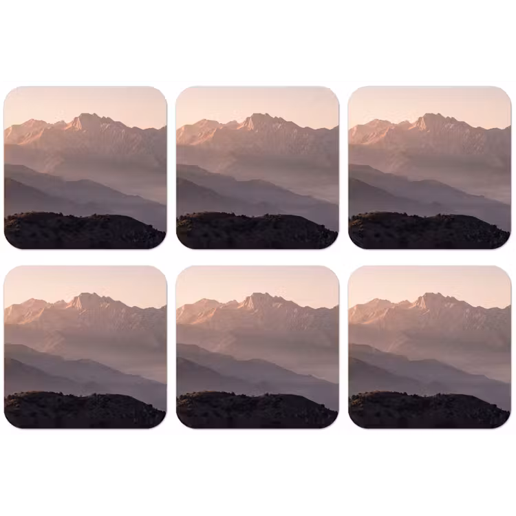 Panorama - Landschap - Bergen onderzetter kurk middel -zkaufland3dotto
