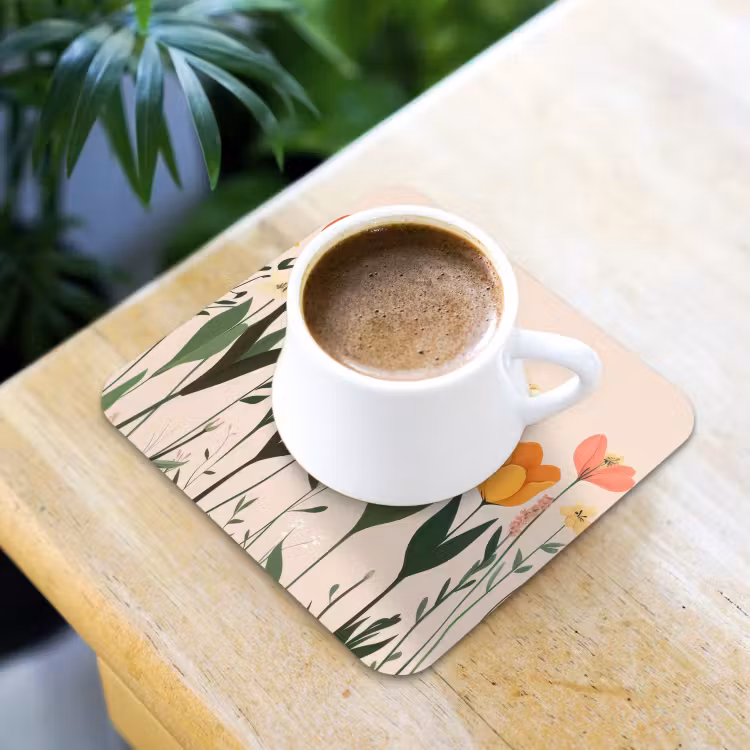 Pasteltinten - Bloemen - Illustratie onderzetter kurk middel -sfeer5