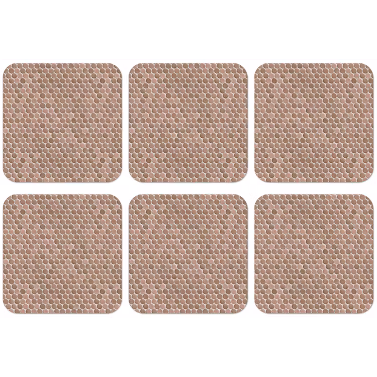 Penny - Mozaïek - Oudroze - Terracotta onderzetter kurk middel 366 -zkaufland3dotto