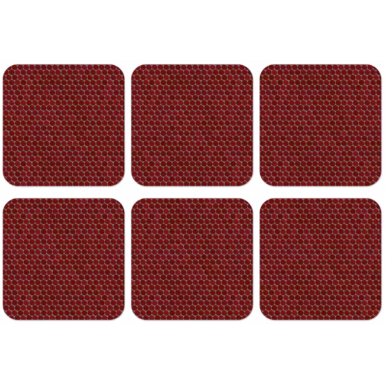 Penny - Mozaïek - Rond - Rood onderzetter kurk middel 366 -zkaufland3dotto