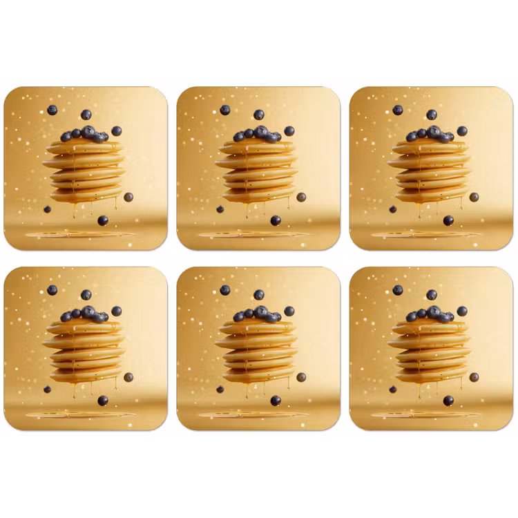 Pannenkoeken - Eten - Honing - Geel onderzetter kurk middel -zkaufland3dotto