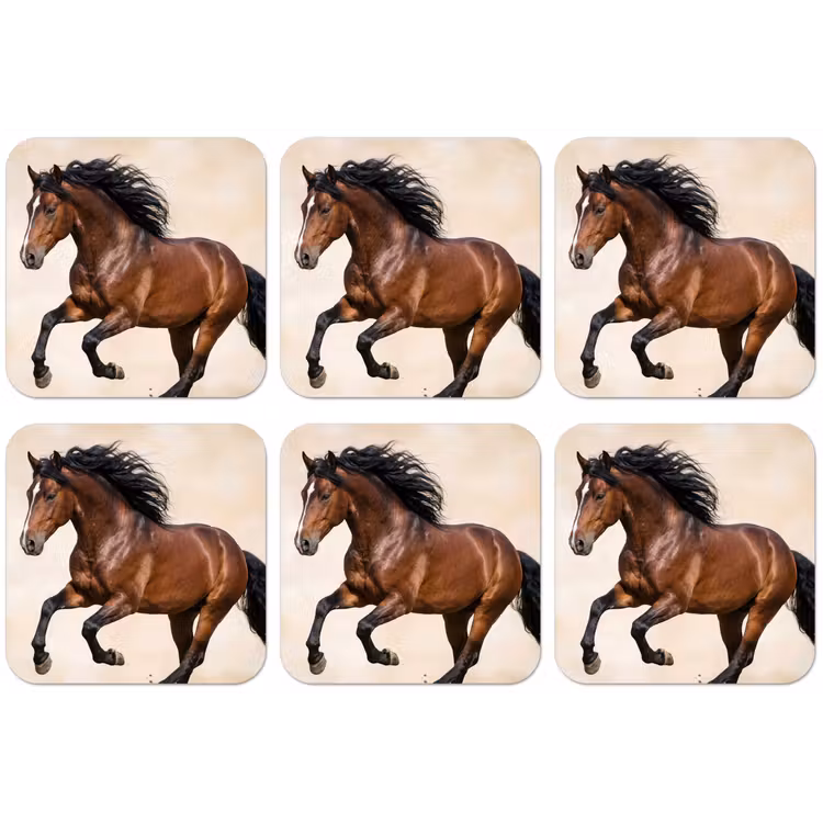 Paard - Galop - Energie onderzetter kurk middel -zkaufland3dotto
