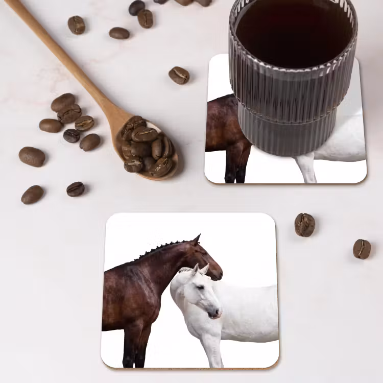 Paard - Modern - Balans onderzetter kurk middel -sfeer2