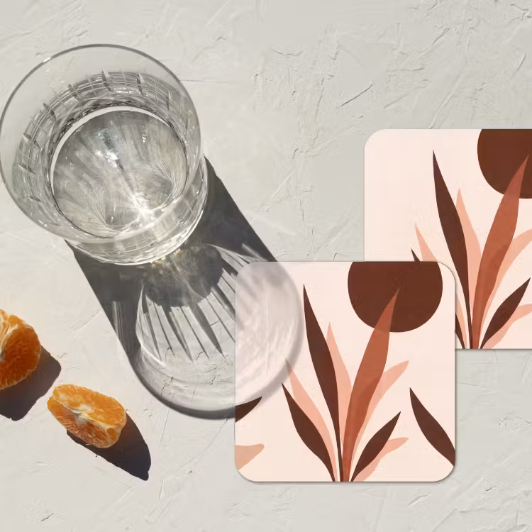 Planten - Abstract - Natuur - Bruin onderzetter kurk middel -sfeer4