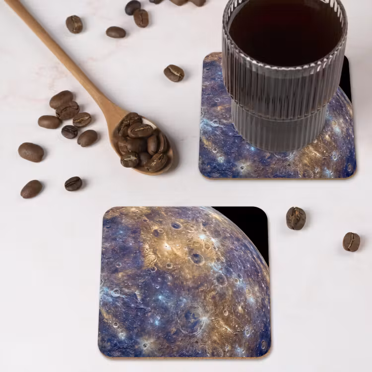 Untersetzer - Planet – Krater – Weltraum - Planeet - Kraters - Ruimte onderzetter kurk middel
