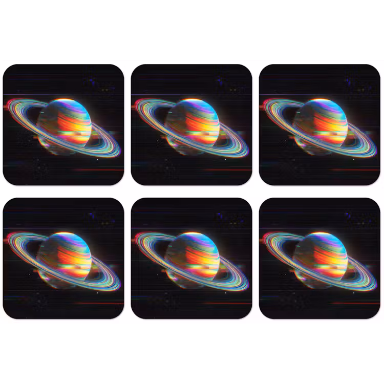 Planeet - Cirkel - Kleurrijk onderzetter kurk middel -zkaufland3dotto