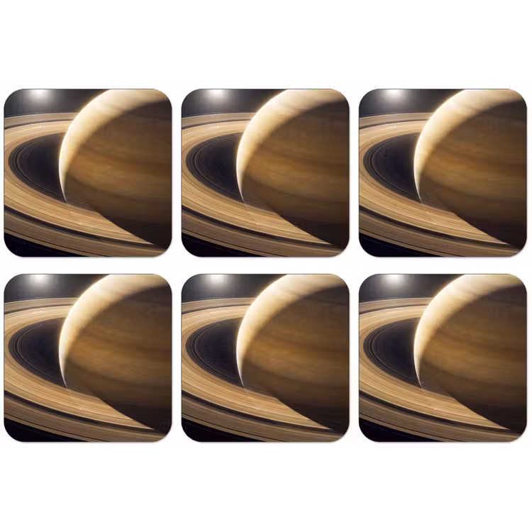 Untersetzer - Planet – Ringe – Weltraum - Planeet - Ringen - Ruimte onderzetter kurk middel