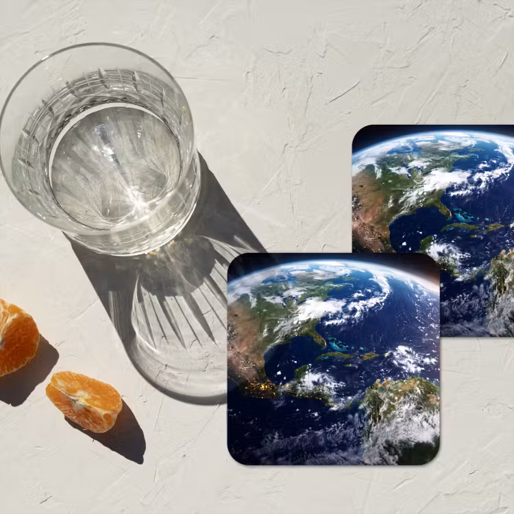 Untersetzer - Planet – Weltraum – Kosmos - Planeet - Ruimte - Kosmos onderzetter kurk middel