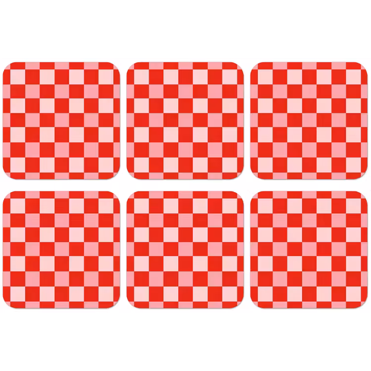 Vierkant - Klassiek - Rood onderzetter kurk middel 366 -zkaufland3dotto
