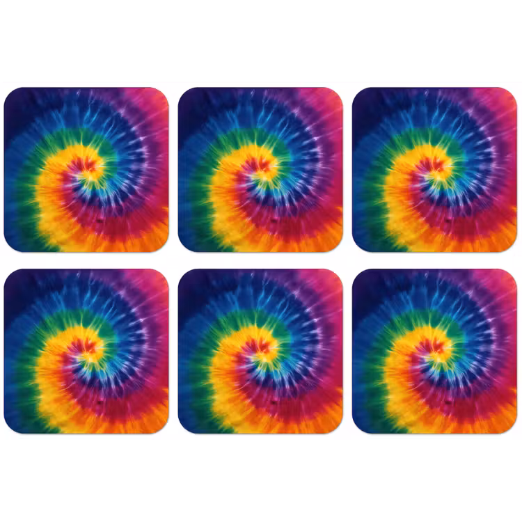 Regenboogkleuren - Spiraal - Kleurrijk onderzetter kurk middel -zkaufland3dotto