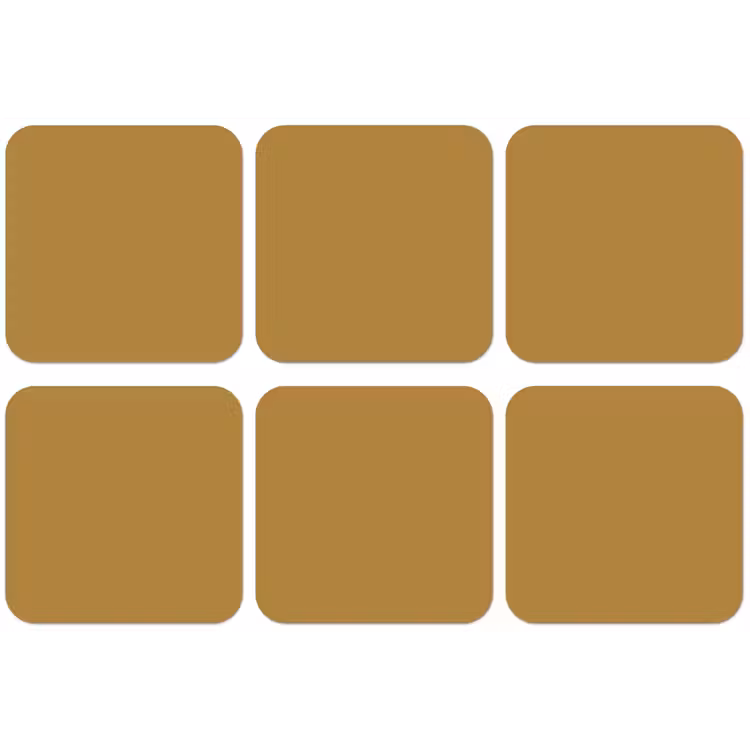 Rhythmic - Ochre - Geel onderzetter kurk middel 366 -zkaufland3dotto